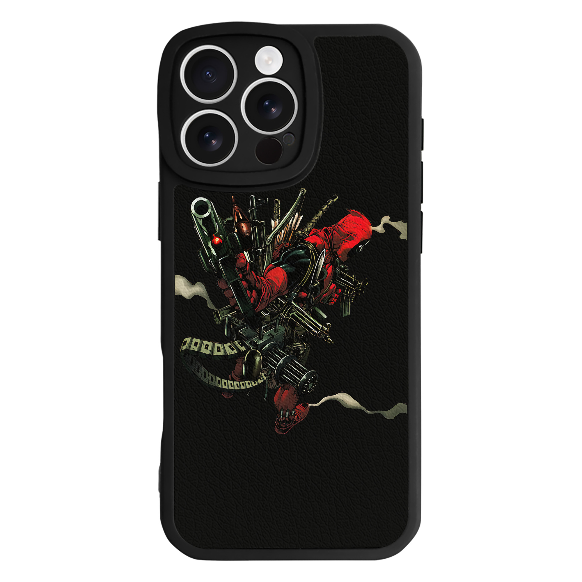 （画像用） Deadpool デッドプール 【iPhone 16シリーズ対応】シリコンスマホケース（レザー調） 材質：シリコン